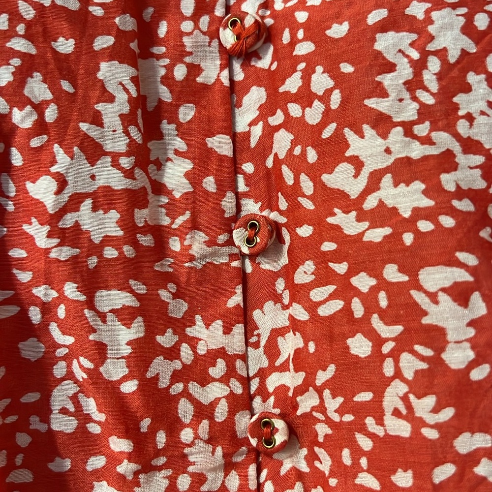 Mirth Red White Patterned Blouse - image 3